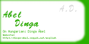 abel dinga business card